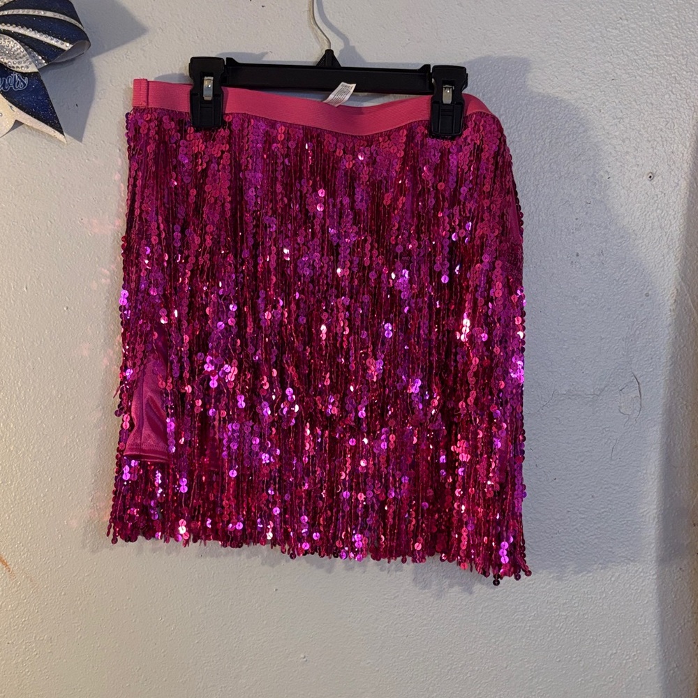 Pink Sequin Skirt